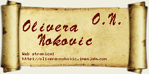 Olivera Noković vizit kartica